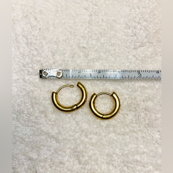 Lucky Brand hammered gold/silver necklace & two earring set - Picture 5 of 6